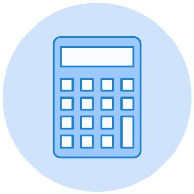 Hesap makinesi. Web simgesi basit illüstrasyon