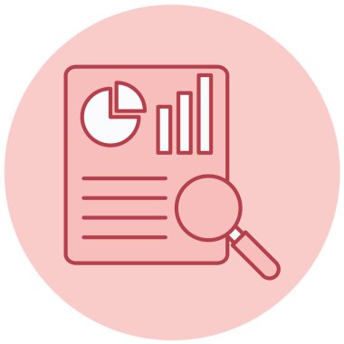 Analiz. Web simgesi basit illüstrasyon