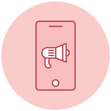 Cep telefonu. Web simgesi basit illüstrasyon