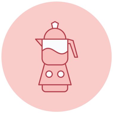 Çaydanlık. Web simgesi basit illüstrasyon