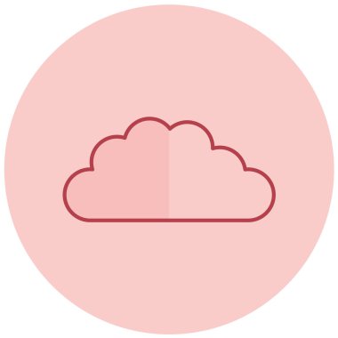 Bulut. Web simgesi basit illüstrasyon