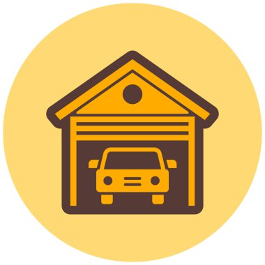 garaj vektör simgesi modern basit illüstrasyon