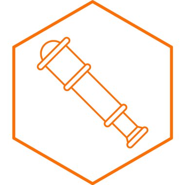 Spyglass simgesi izole edildi. vektör illüstrasyonu