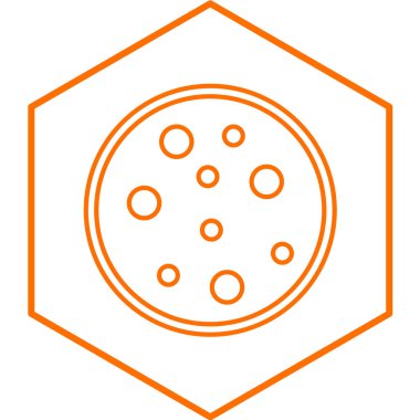 Moda tarzında izole edilmiş pizza simgesi