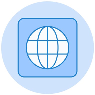 Küresel simge vektör illüstrasyonu