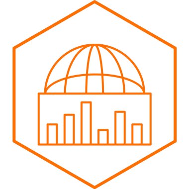 Ekonomik Diplomasi simgesinin vektör illüstrasyonu