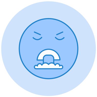 üzgün yüz ifadesi, vektör illüstrasyonu