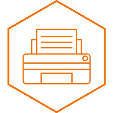 Yazıcı simgesi vektör illüstrasyonu