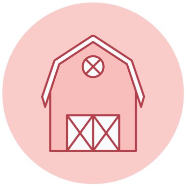 Ahır. Web simgesi basit illüstrasyon