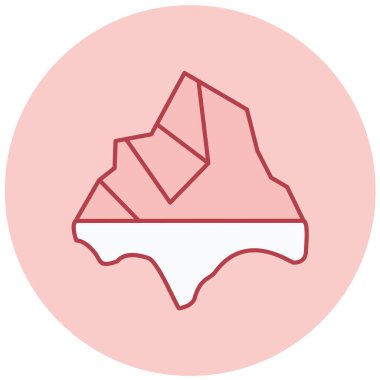 Buz kütlesi simgesinin vektör illüstrasyonu