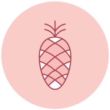 Ananas. Web simgesi basit illüstrasyon