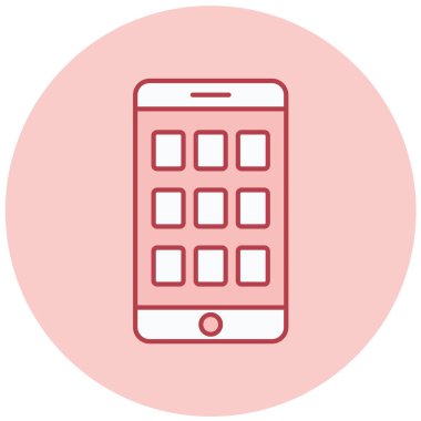 Cep telefonu. Web simgesi basit illüstrasyon