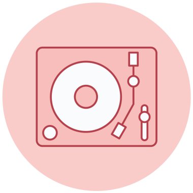 Müzik çalar. Basit resimleme