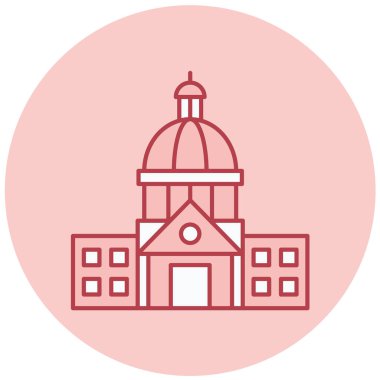 Kiliseye. Web simgesi basit illüstrasyon