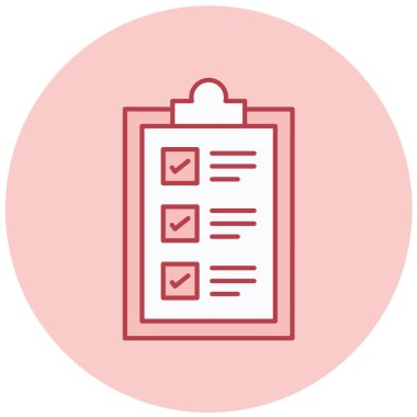 Kontrol listesi. Web simgesi basit illüstrasyon