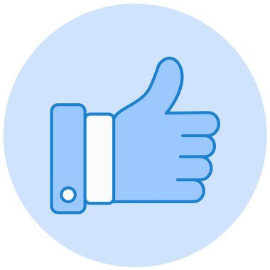 Başparmak yukarı. Web simgesi basit illüstrasyon