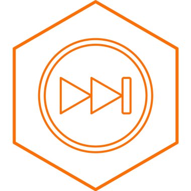 İleri simgesinin vektör illüstrasyonu