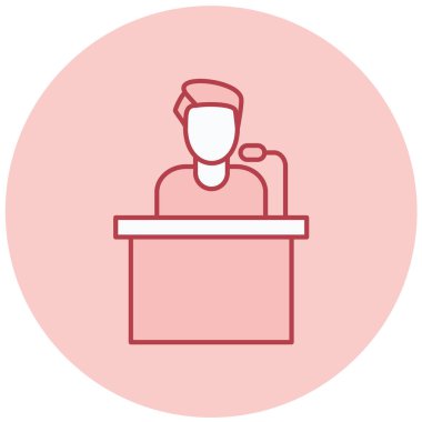 Adamım. Web simgesi basit illüstrasyon