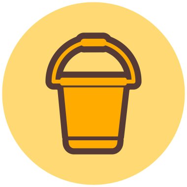 Kova. Web simgesi basit illüstrasyon