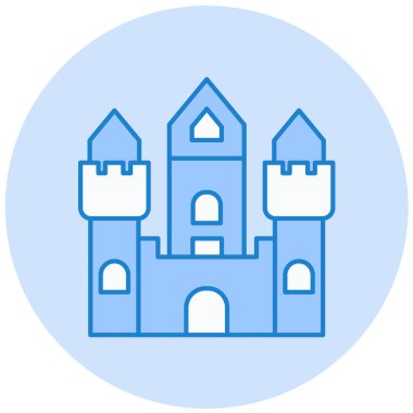 Şato. Web simgesi basit illüstrasyon