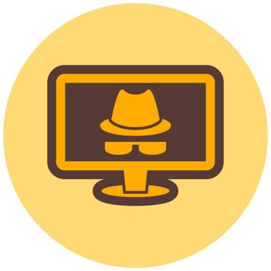 Bilgisayar. Web simgesi basit illüstrasyon