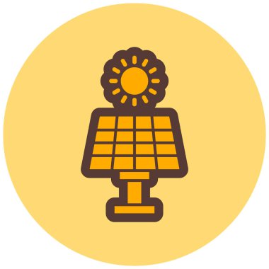 Güneş paneli. Basit resimleme