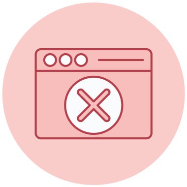 Simge, vektör illüstrasyonunu iptal et