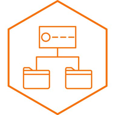 Dosya sunucu vektör simgesi