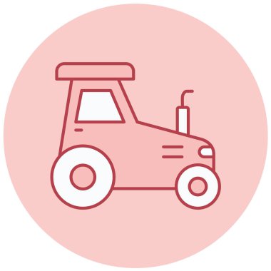 Traktör. Web simgesi basit tasarım