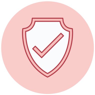 Kalkan. Web simgesi basit illüstrasyon