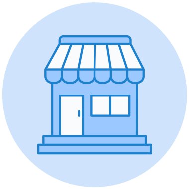 Dükkan. Web simgesi basit illüstrasyon