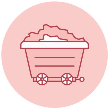 El arabası. Web simgesi basit illüstrasyon