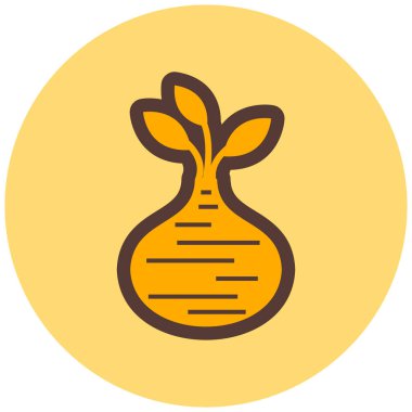 Bir bitki simgesinin vektör illüstrasyonu