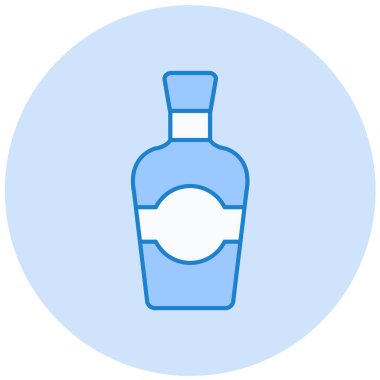 Bir şişe simgesinin vektör illüstrasyonu