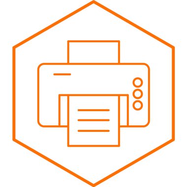 Yazıcı simgesi, vektör illüstrasyonu