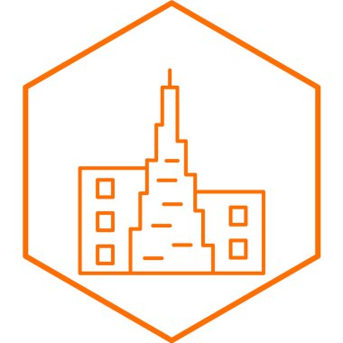 bina simgesi, vektör illüstrasyonu