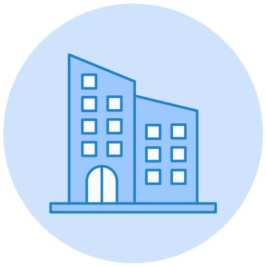 Bina. Web simgesi basit illüstrasyon