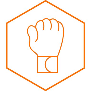 Boks eldiveni simgesi, basit tasarım vektörü çizimi