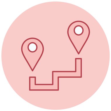 konum. Web simgesi basit illüstrasyon