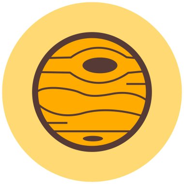 Gezegen. Web simgesi basit illüstrasyon