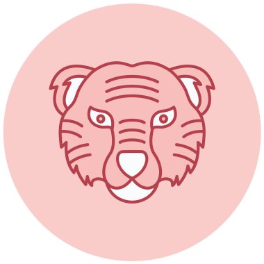 Kaplan yüz simgesi, basit tasarım vektör çizimi