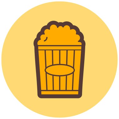 Patlamış mısır. Web simgesi basit illüstrasyon