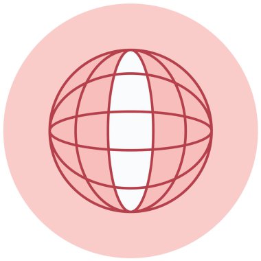 Dünya. Web simgesi basit illüstrasyon