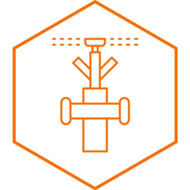 Fıskiye basit simgesi, vektör illüstrasyonu