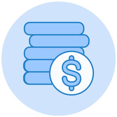 Dolar. Web simgesi basit illüstrasyon