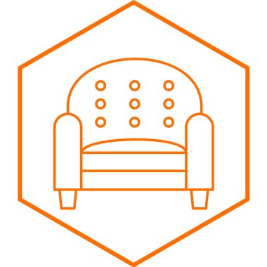 koltuk simgesi vektör illüstrasyonu