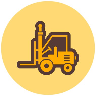 Forklift kamyon. Vektör çizim