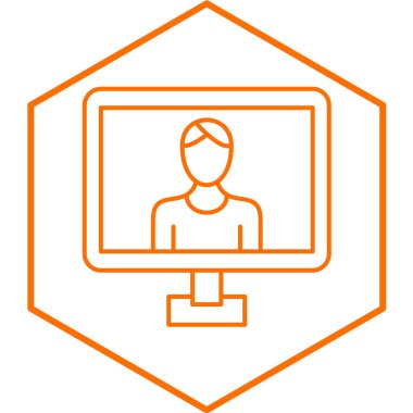 Bilgisayar simgesinin vektör illüstrasyonu