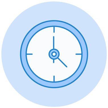 Saat. Web simgesi basit illüstrasyon