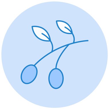 Kiraz. Web simgesi basit illüstrasyon